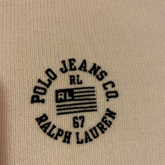 Polo Jeans Company white and navy sweater in size XL. NWOT - Picture 4 of 12